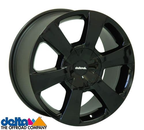 Delta4X4  Wp 16X7,5 5X120 +40 Cb65,1 Gloss Black to fit VW T5 T6  and  Crafter 2019+