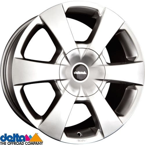 Delta4X4  Wp 16X7,5 5X120 +40 Cb65,1 Gloss SIlver to fit VW T5 T6  and  Crafter 2019+