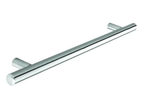 Bar handle, 12mm diameter, 1185mm long, steel, stainless steel effect  - H77