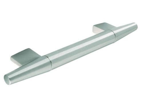 Bar handle, 224mm, die cast, stainless steel effect  - H21
