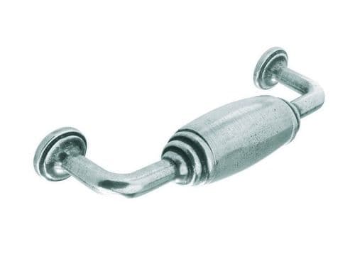 D handle, 128mm, pewter  - H123