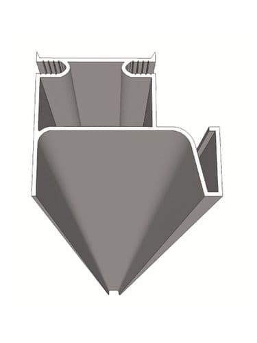 Vertical aluminium profile (lateral), 4200x53.3x41mm, trim to size
