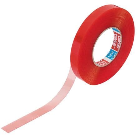 9mm Double-Sided Self-Adhesive Red Tesa Tape   50mtr roll