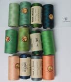 12 vintage cotton reels Gold Medal machine sewing thread bobbins spools UNUSED B