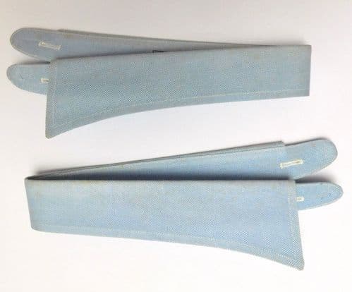 2 vintage collars size 16 blue detachable trubenised 1940s 1950s IMPERFECT