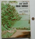 20 Easy Folk Songs Eric Lewis Cockles and Mussels Ash Grove English music book