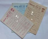 3 Vintage 1957 catalogue price lists Windsor Woollies 1950s childrens clothing d