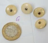 4 vintage buttons detachable 1/2 inch OFF-WHITE early 20th century G