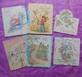 6 birthday cards 21st vintage 1950 Coming of Age congratulations door key F