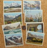 8 vintage Gerber cheese collector cards Swiss Castle Swiss Flower dairy food E