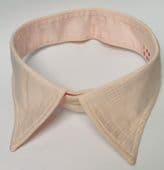 Pink shirt collar pale coloured size 17.25"  vintage detachable check FADED