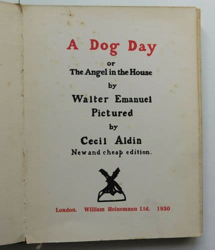 A Dog Day by Walter Emanuel illustrated by Cecil Aldin funny diary book 1930