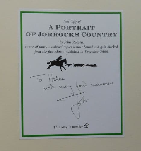 A Portrait of Jorrocks Country John Robson Old Surrey and Burstow Hunt Ltd ed