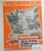 Almost Like Being in Love vintage sheet music from Brigadoon 1940s musical film