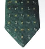 Amisco pure silk tie corporate logo coils company floral design made in Italy