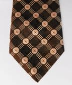 Andre Jacques vintage tie Flower Power brown and pink check classic 1970s