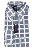Ashtree vintage 1970s mens shirt size 15 collar blue and white UNUSED QC
