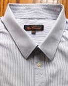 Ben Sherman shirt XXL striped 100% cotton mens business office wear TF