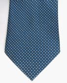 Blue tie with woven micro check pattern traditional mens business wear by George