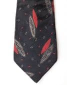 Bolgheri pure silk tie black red and white made in Italy
