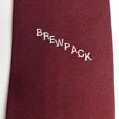 Brewpack tie with logo UNUSED vintage brewery packaging bottling equipment tie