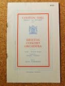 Bristol Concert Orchestra programme 1952 Joan Hammond Colston Hall vintage 1950s