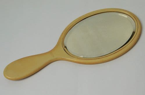 British Xylonite hand mirror Art Deco dressing table grooming vanity collectable