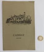Cadhay Devon vintage guide book local history Tudor Manor House Ottery St Mary