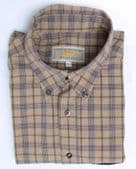 Camel Collection shirt L check Chest pocket Long sleeves button down collar VV