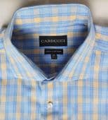 Carducci check shirt Collar size 16 R made for Tower Prestige FLAW IN FABRIC QT