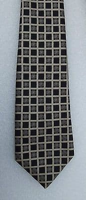Charcoal and beige check tie by Debenhams Men s sober formal office wear