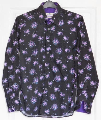 Claudio Lugli shirt size M floral cotton long sleeved very good condition WJ