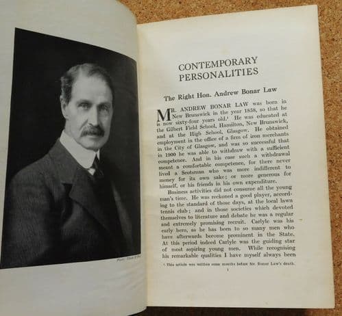 Contemporary Personalities by Lord Birkenhead cartoons by Matt 1920s book 1924