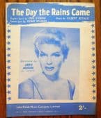 Day the Rains Came English French song vintage sheet music Jour La Pluie Viendra