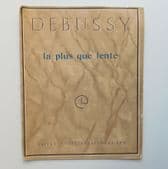 Debussy La Plus Que Lente piano solo score book vintage classical sheet music