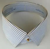 Detachable blue striped shirt collar 16.5" Trubenised vintage 1940s 1950s