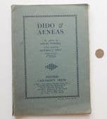 Dido and Aeneas opera by Purcell vintage 1920s music book German English Dent