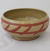 Earthenware bowl Welsh pottery by GCP Llan y ffen
