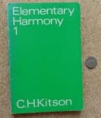 Elementary Harmony 1 Kitson vintage 1970 school text book about music theory