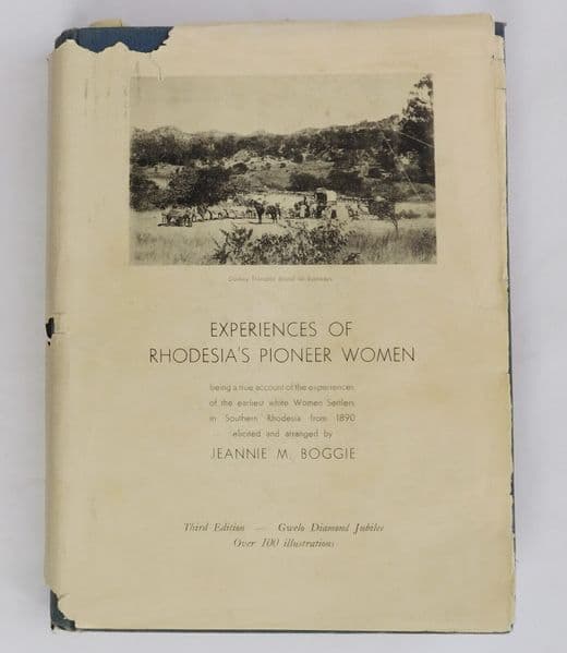 Experiences of Rhodesia's Pioneer Women book by Jeannie M Boggie 1954 Africa 3rd