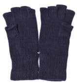 Fingerless Scrooge gloves BLUE Unused vintage Childrens girls one size knitted