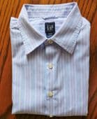 Fitted Premium shirt Gap mens size XL collar 17-17.5 purple and blue cotton PV