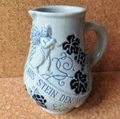 German stoneware pitcher Small wine jug vintage 1930s Aus Stein den Wein AGWW