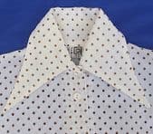 Girls vintage polka dot blouse TERYLENE 1960s 1970s 7 to 12 years UNUSED washed