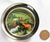 Glass paperweight Imperial Stud with Lipizzaner Horses by Johann George Hamilton