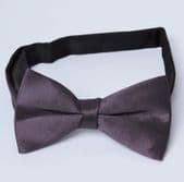 Grey bow tie pure silk satin M&S neck sizes 13.5 to 18.5 inches NEW LC