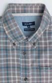 Grey check shirt Wolsey size XL button down collar Pocket cotton long sleeves TK