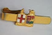GWR tie clip clasp Great Western Railway London Bristol enamel coats of arms