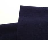 Half metre Navy blue wool blend dress fabric Tubular knit Vintage remnant 0.5 m