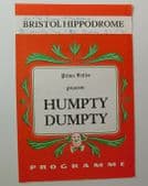Humpty Dumpty theatre programme 1951 Bristol Hippodrome Stan Little panto 1950s